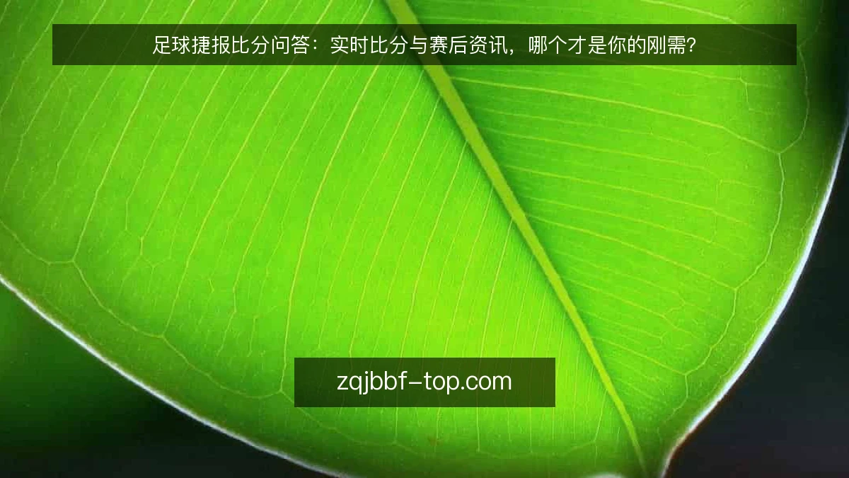足球捷报比分问答：实时比分与赛后资讯，哪个才是你的刚需？
